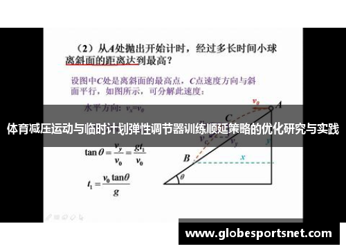 体育减压运动与临时计划弹性调节器训练顺延策略的优化研究与实践